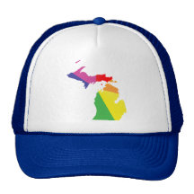 michigan pride. mesh hats