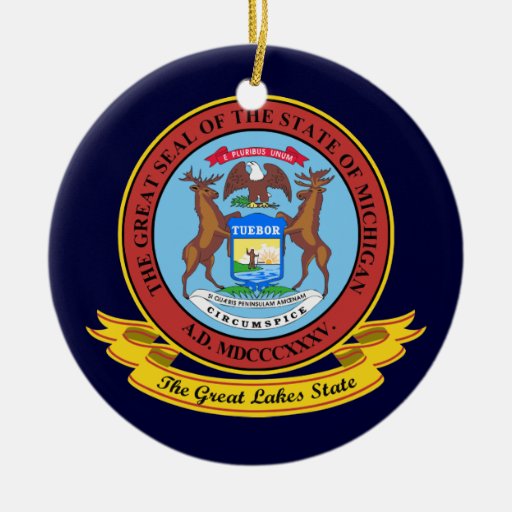 Michigan Seal Christmas Tree Ornament