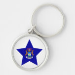 Michigan Star Keychain