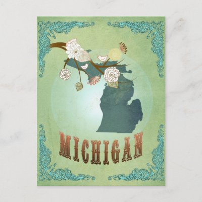 Michigan State Map – Green