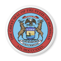 Michigan State Seal magnets by lean2left Michigan State Seal magnets