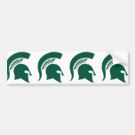 Michigan State University Spartan Helmet Logo Bumper Sticker