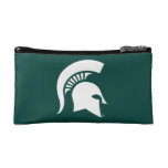 Michigan State University Spartan Helmet Logo Cosmetic Bag