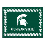 Michigan State University Spartan Helmet Logo Postcard