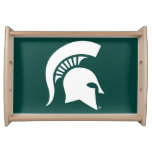 Michigan State University Spartan Helmet Logo Serving Tray