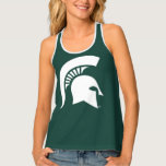 Michigan State University Spartan Helmet Logo Tank Top