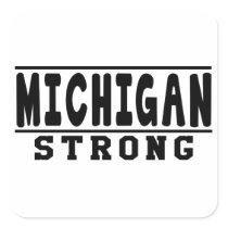 Michigan Strong Designs Square Stickers