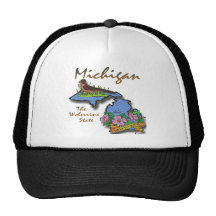 Michigan The Wolverine State Robin Apple Hat