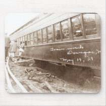 Michigan Train Wreck Mouse Pads