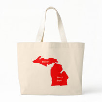 Michigan worst state ever red solid tote bags