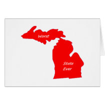 Michigan worst state ever red solid cards