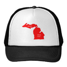 Michigan worst state ever red solid trucker hat