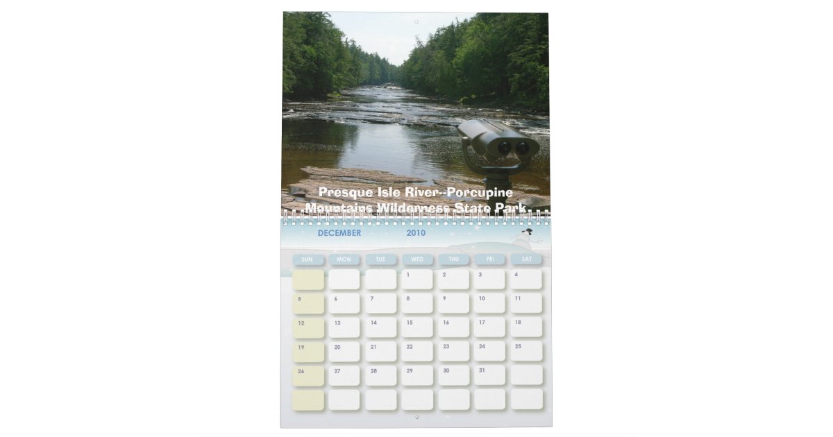 Michigan's Upper Peninsula.. Calendar Zazzle