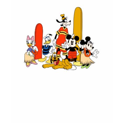Mickey and Friends at the Beach t-shirts