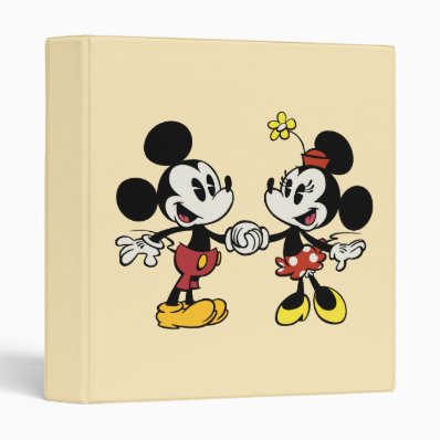 Mickey and Minnie Holding Hands Vinyl Binders