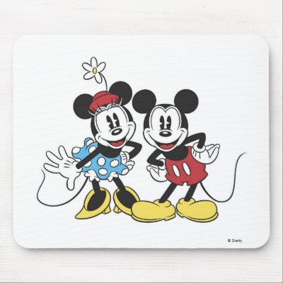 Mickey and Minnie Mouse mousepads