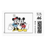 Mickey and Minnie Mouse stamp