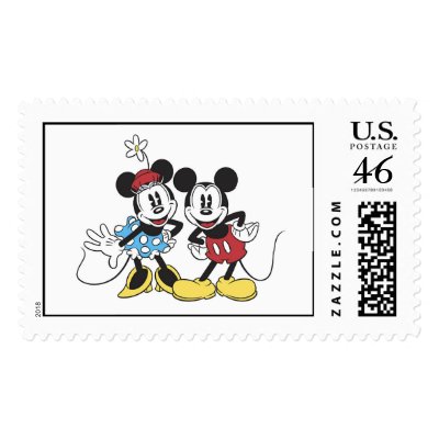 Mickey and Minnie Mouse postage