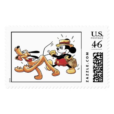 Mickey and Pluto postage