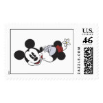 Mickey & Friends classic Minnie kissing Mickey stamp