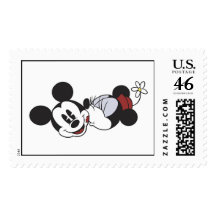 Mickey & Friends classic Minnie kissing Mickey Postage