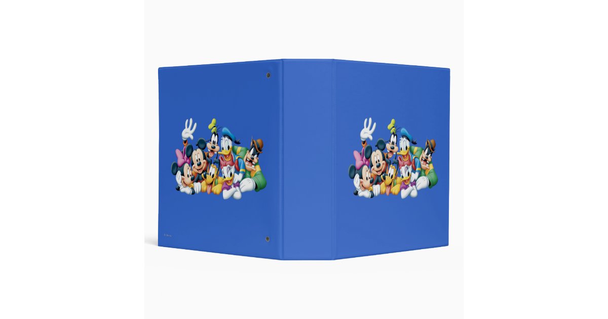 Mickey & Friends Kneeling Binder Zazzle