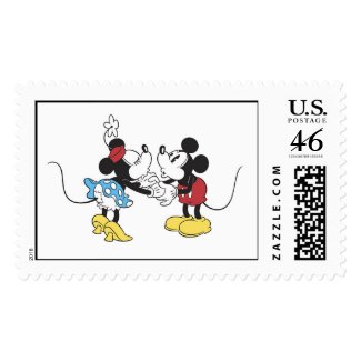 Mickey & Friends Mickey & Minnie Kissing Postage Stamps
