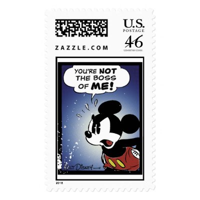Mickey & Friends Mickey You're Not the Boss of ME postage