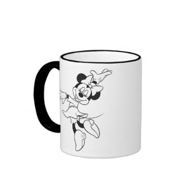Mickey & Friends Minnie Dancing (black and white) mugs