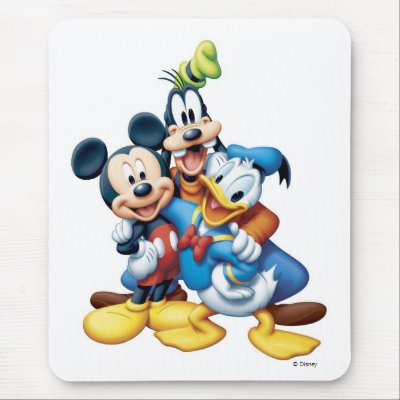 Mickey, Goofy, and Donald mousepads
