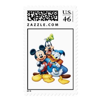 Mickey, Goofy, and Donald stamp