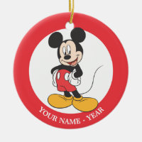 Mickey Mouse 1 Double-Sided Ceramic Round Christmas Ornament