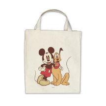 Mickey Mouse and Pluto Canvas Bag