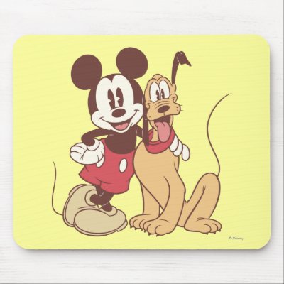 Mickey Mouse and Pluto mousepads