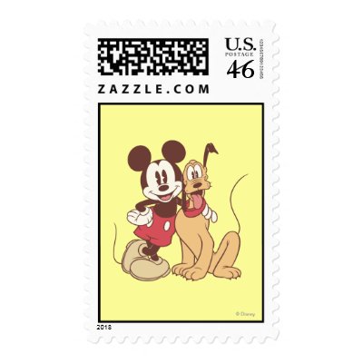 Mickey Mouse and Pluto stamps