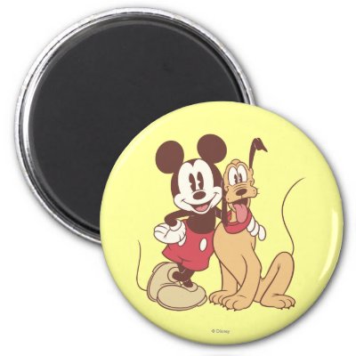 Mickey Mouse and Pluto magnets