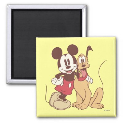 Mickey Mouse and Pluto magnets