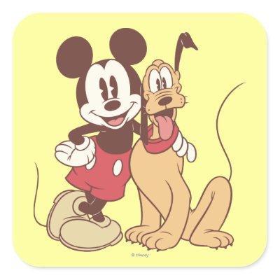 Mickey Mouse and Pluto stickers