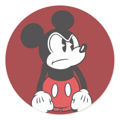 Mickey Mouse Angry Sticker