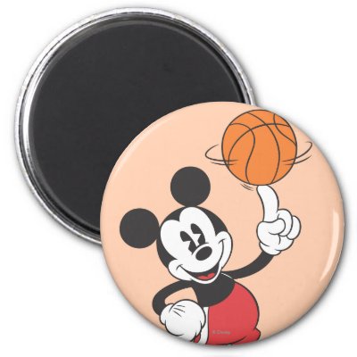 Mickey Mouse Basketball Player 1 Refrigerator Magnet