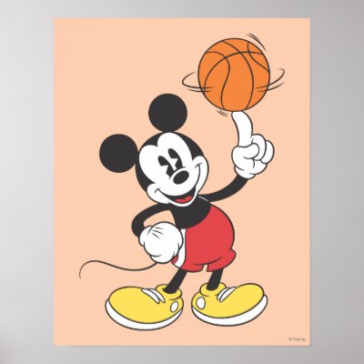 Mickey Mouse Basketball Player 1 posters