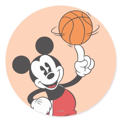 Mickey Mouse Basketball Player 1 Stickers