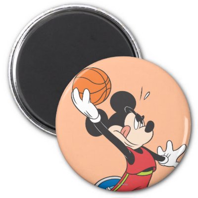 Mickey Mouse Basketball Player 2 Refrigerator Magnets