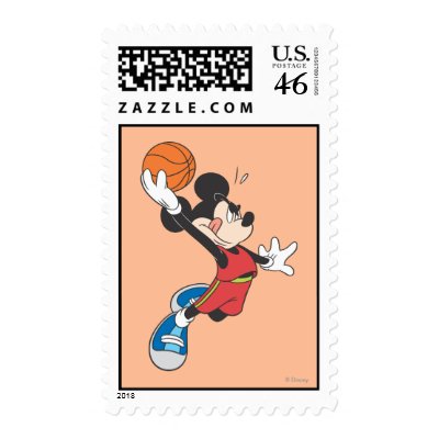 Mickey Mouse Basketball Player 2 stamps