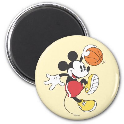 Mickey Mouse Basketball Player 3 magnets