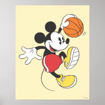 Mickey Mouse Basketball Player 3 Poster