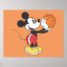 Mickey Mouse Basketball Player 4 Posters