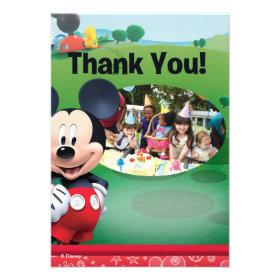 Mickey Mouse Birthday Thank You Cards Custom Announcements