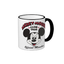 Mickey Mouse Club 1956 Official Member Coffee Mug