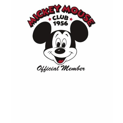 Mickey Mouse Club 1956 Official Member t-shirts